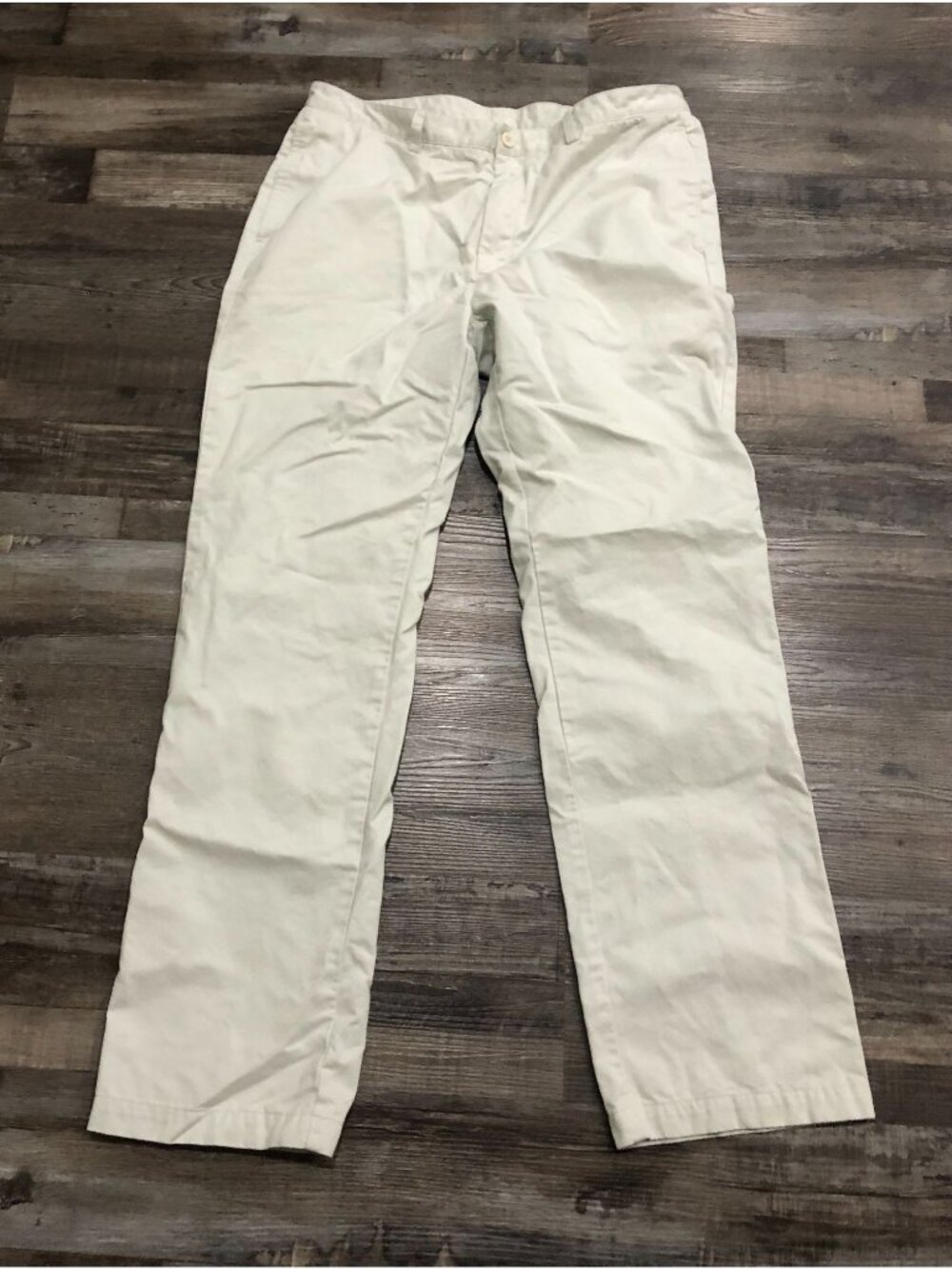 Vineyard Vines Mens 38x34 Cream Flat Front Casual Club Pants Cotton
